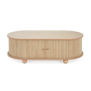 Table basse Patricia en teck massif de haute qualité avec bois naturel pour usage intérieur - Product Image 1