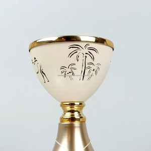 Quemador de Incienso Tradicional Árabe con Motivo de Camello, Mabkhara de Metal Dorado, Incensario de Carbón para Decoración de Ramadán - Product Image 2