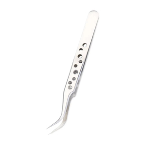 Pince à cils professionnelle de haute qualité en acier inoxydable avec strass, outil de pose pour extensions - Product Image 1