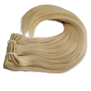 Vente en gros d'extensions de cheveux 100% humains Remy indonésiens blonds paquets de cheveux raides cuticules alignées sans enchevêtrement Style de vague naturelle - Product Image 1