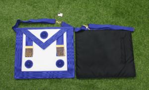 Ensemble de tablier de maître maçon de la Loge Bleue avec chaîne dorée ou argentée et ensemble de serpent - Product Image 3