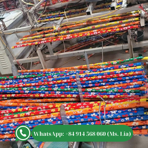 Palos de fregona de madera PVC de flores-Bolsas grises embalaje a Egipto Arabia Saudita... - Product Image 3