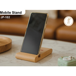 Support de téléphone portable décoratif personnalisé en bois imprimé, accessoire de bureau pour Halloween et Noël - Product Image 1