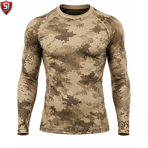 Unisex <b>Long</b> <b>Sleeve</b> Rash Guard <b>Compression</b> <b>Shirt</b> Printed Quick Dry Spandex/Polyester Sports Bodysuit Lightweight Activewear - Product Image 1