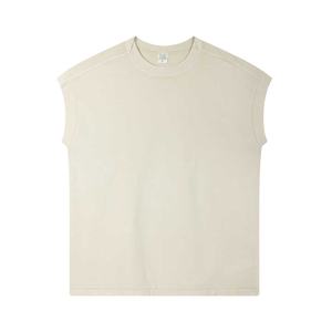 เสื้อยืดแขนกุดผ้าฝ้าย100% สำหรับผู้ชายพิมพ์ลายทรงหลวมดีไซน์ว่างเปล่าน้ำหนัก180กรัม - Product Image 3