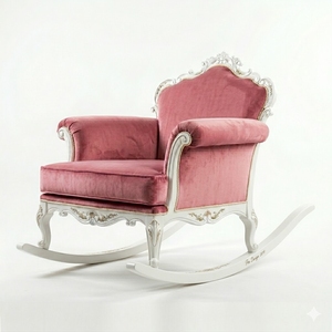Silla mecedora para habitación infantil en Londres, Reino Unido, hecha a mano en Indonesia. - Product Image 1