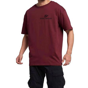 เสื้อเชิ้ตออกกำลังกายทรงโอเวอร์ไซส์คุณภาพสูง ผ้าฝ้าย 100% สำหรับผู้ชาย น้ำหนักเบา สีและโลโก้พิมพ์ลายตามสั่ง - Product Image 1