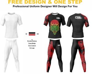Nouvelle Collection 2026 : Tenue de Compression Homme à Impression par Sublimation – Rashguard et Legging MMA Respirants, Écologiques et de Qualité Supérieure - Product Image 2