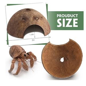 ที่หลบภัยสำหรับสัตว์เลื้อยคลานจากเปลือกมะพร้าวขายส่ง, ถ้ำสำหรับกิ้งก่า แมงมุม ปลาในตู้ปลา, บ้านสัตว์เลี้ยงขนาดเล็กที่เป็นมิตรกับสิ่งแวดล้อมจากโรงงานในเวียดนาม - Product Image 2