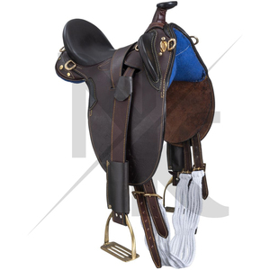 Selle de dressage professionnelle de qualité tournoi en cuir véritable australien, avec arceau en bois et blocs de genouillères personnalisables, couleurs variées - Product Image 2