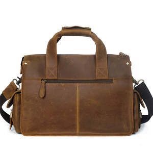 Top Quality Crazy Horse Leather Men <b>Briefcase</b> Rugged Executive Laptop Carrier with Smart Organizer Pockets Bulk Supply Low MOQ - Product Image 3