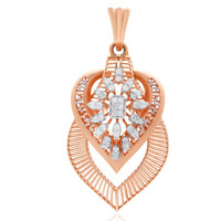 Anillo de compromiso y aniversario de lujo para mujer VEER DIAMOND, exclusivo, con corte diferente, oro rosa de 18 quilates, piedra natural, certificado IGI