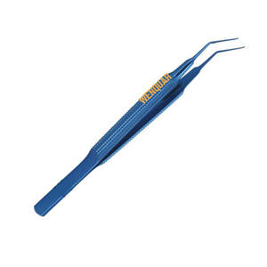 Oferta Especial: Pinzas Wenquar para Capsulorrexis, Instrumentos Quirúrgicos Oftálmicos Angulados de Titanio - Product Image 1
