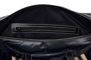 Bolso de Cuero Genuino con Acabado Brillante Personalizado, Acabado en Esmalte Negro, Marca Privada OEM, Venta al Por Mayor, Estilo Casual de Lujo - Product Image 6