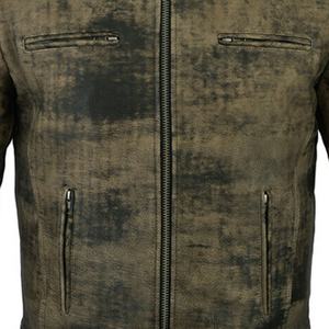 Protection-Biker Matériau de qualité supérieure Prix de gros Respirant Vintages-Style Hommes 100% Vestes de moto en cuir de vachette - Product Image 4