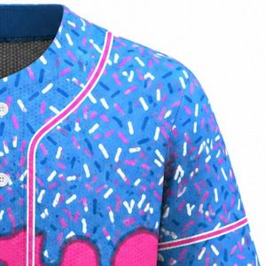 Uniforme de Béisbol de Manga Corta para Hombre, con Botones, Personalizado con Impresión, Jersey de Poliéster para Clubes Deportivos, Escuelas y Equipos Profesionales - Product Image 5