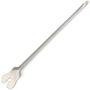 Limpiador de Lengua Dental de Calidad Premium de 14 cm con Punta de Sonda Ranurada y Lazo para la Lengua, Hecho de Acero Inoxidable de Calidad Quirúrgica - Product Image 3