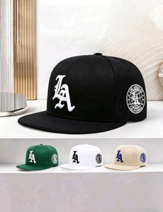 Casquette Snapback Unisexe à Visière Plate, 6 Panneaux, Broderie Lettre, Chapeau de Baseball Décontracté pour Sports de Plein Air - Product Image 1