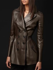 Abrigos Largos de Piel de Oveja de Última Moda para Mujer, Chaquetas de Cuero de Ante Vacuno al por Mayor, Abrigo de Cuero Genuino Personalizado para Mujer - Product Image 2