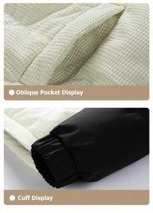 Veste matelassée légère de haute qualité pour homme, résistante à l'eau, coupe-vent, col montant, fermeture éclair, manteau d'hiver pour l'extérieur - Product Image 5