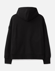 Customized Label Heavyweight Full Zip Embroidered Fleece Hoodie Men Oversized Solid Black Cotton Knitted Warm Winter Wear - Product Image 5