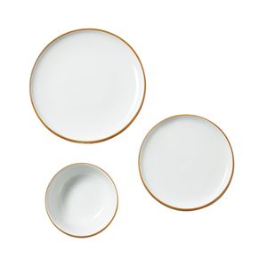 Set di Stoviglie Semplice ed Elegante da 6 Persone (18 Pezzi) - Piatti e Ciotole in Ceramica Assorbente, Resistenti ai Graffi, Lavabili in Lavastoviglie e Utilizzabili nel Microonde - Product Image 5