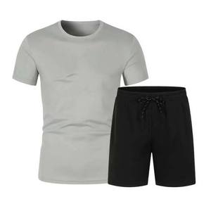 Conjuntos Deportivos de Verano para Hombre, Venta al por Mayor, Camiseta y Pantalones Cortos con Logotipo Personalizado, Ropa Deportiva para Gimnasio, Correr, Entrenamiento - Product Image 5