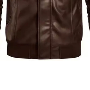 <b>Leather</b> <b>Jacket</b> Luxury <b>Leather</b> Zip <b>Jacket</b> Contemporary Casual Streetwear Manufacturer Factory Direct Supply - Product Image 3