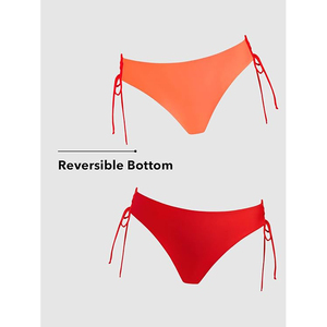 Bikini de Dos Piezas para Mujer, Talla Grande, Cintura Alta, Cuello Halter, con Sujetador Acolchado, Lazos Laterales, Detalle de Volantes, Secado Rápido, Protección UV - Product Image 5