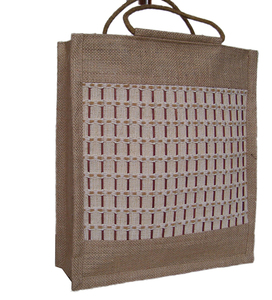 Sac de courses en jute écologique, sac de courses en bambou, sac fourre-tout en jute naturel, sac d'épicerie réutilisable en jute - Product Image 3