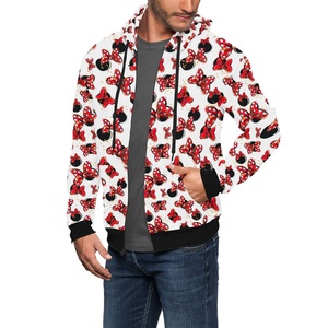 Sublimación Sudadera con capucha de algodón de poliéster de alta calidad para hombres con cremallera sudaderas con cremallera de sublimación de hip hop regular para OEM ODM - Product Image 2