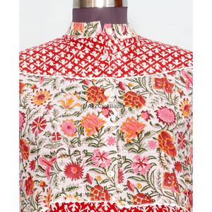 Vestido Maxi Elegante Casual Holgado para Mujer, Estilo Sencillo, Cuello Redondo, Algodón Floral Transpirable, Cintura Natural - Product Image 2