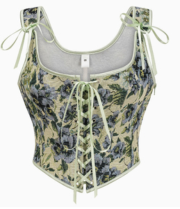 Promotion Lingerie sexy pour femme, style français, en tissu tissé, avec boutons, maintien léger, coussinets de poitrine amovibles, taille cintrée, coupe ajustée, col licou - Product Image 3