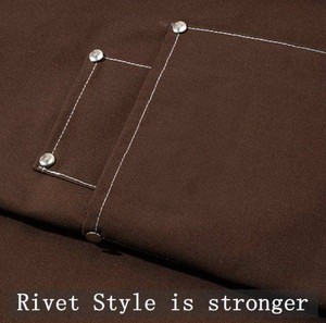 NRZA INTERNATIONAL Unisex Custom Woven Canvas <b>Denim</b> Hairdressing Cape Adjustable Waist Water-Resistant Practical Pockets - Product Image 5