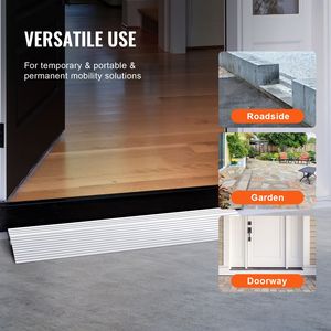 Rampa per soglia porta regolabile in alluminio da 2,5 cm (1 pollice) con capacità di carico di 360 kg per sedie a rotelle e dispositivi di assistenza - Product Image 6