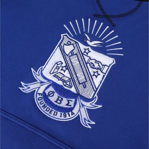 เสื้อสเวตเชิ้ตคอกลมลายตราสัญลักษณ์สีน้ำเงิน Phi Beta Sigma สำหรับผู้ชาย ทรงพอดีตัว ผ้าพรีเมียม เสื้อผ้าสำหรับสมาคมพี่น้องชาวกรีก - Product Image 5
