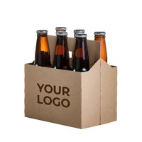 Cajas de Embalaje para Bebidas Ecológicas, Reciclables y Reutilizables, Paquete de 6, con Grabado en Cuatro Colores para Cerveza, Refrescos, Té y Jugos, Venta al Por Mayor