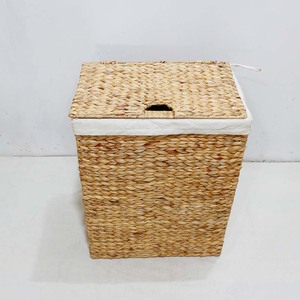 Handwoven Eco-Friendly Durable Water Hyacinth Laundry <b>Basket</b> for Home & Hotel - Product Image 2