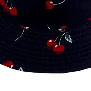 Chapeau seau imprimé cerise blanche unisexe, décontracté, printemps-été, en coton respirant, pour adulte, 56-58 cm - Product Image 6