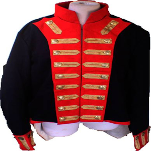 Red <b>Black</b> Historical Style <b>Men</b> Jacket Decorative Button Reproduction Royal Artillery Tunic C 1812 <b>Coats</b> - Product Image 1
