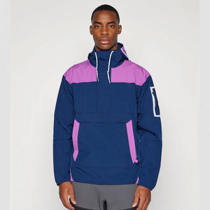 New Arrival Custom Fashion Men's Half Zipper Windbreaker Hooded <b>Jacket</b> Lightweight Winter Waterproof Outdoor Sports <b>Jacket</b> - Product Image 3