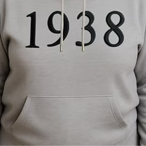 Sudadera con Capucha Gris para Mujer, Bordado 3D, Estilo Casual, Manga Larga, Cómoda para el Día a Día - Product Image 5