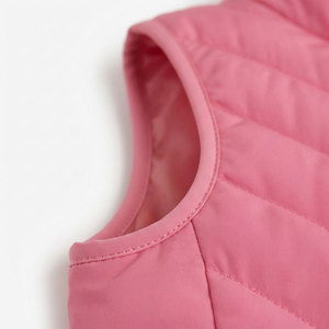 Women's <b>Canvas</b> Waterproof Quilted Sleeveless Puffer Vest Breathable Zippered Closure Padded <b>Jacket</b> with Pocket Comfortable Fit - Product Image 3