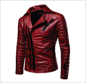 Custom Made Turn Down Collar Winter Wear <b>Men</b> Zipper Leather Jacket Fashionable Breathable Quick Dry Winter Jacket For Adults - Product Image 3