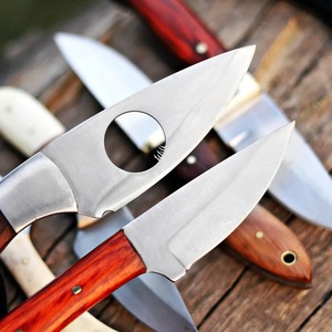 7-Inch Lot of 7 Pcs Handmade D2 Steel <b>Knife</b> Set: Wooden & <b>Bone</b> <b>Handles</b>, Leather Sheath Skinner <b>knife</b> - Product Image 5