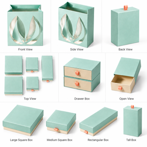 Custom Luxury Jewelry Gift <b>Box</b> Set Rigid Paper Packaging <b>Box</b> For Rings <b>Earrings</b> Necklace Premium Brand Packaging - Product Image 3