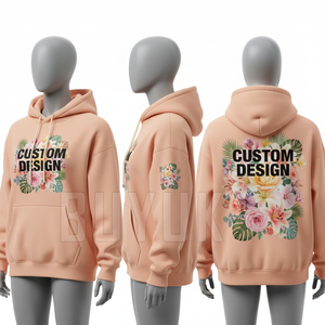 Sudadera con Capucha Personalizada Dream Streetwear, Unisex, Oversize, Verde Menta, Estampado de Nubes, con Bolsillo, Informal, Impresión Digital, 100% Algodón - Product Image 6
