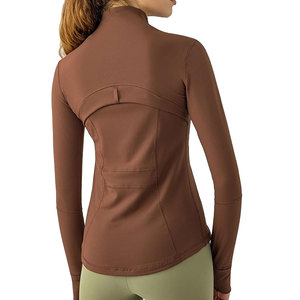 Ladies Yoga <b>Jacket</b> Soft touch Women's <b>Gym</b> <b>Jacket</b> Stretch Jersey Running Workout Custom Logo Activewear Supplier Fitness Apparel - Product Image 3