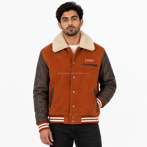 Custom Varsity <b>Jacket</b> for Men Wholesale Letterman Baseball College Bomber <b>Jacket</b> Men's <b>Jacket</b> with Embroidery Chenille Patch OEM - Product Image 1