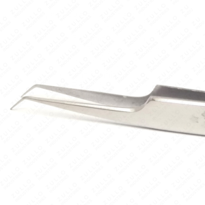 Silver Stainless Steel Curved Tip Eyelash Tweezers Professional Lash Extension <b>Tool</b> OEM Private Label Applicator - Product Image 5